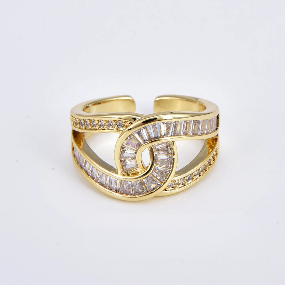 ルイーザ - エレガントで調節可能なリボンの指輪